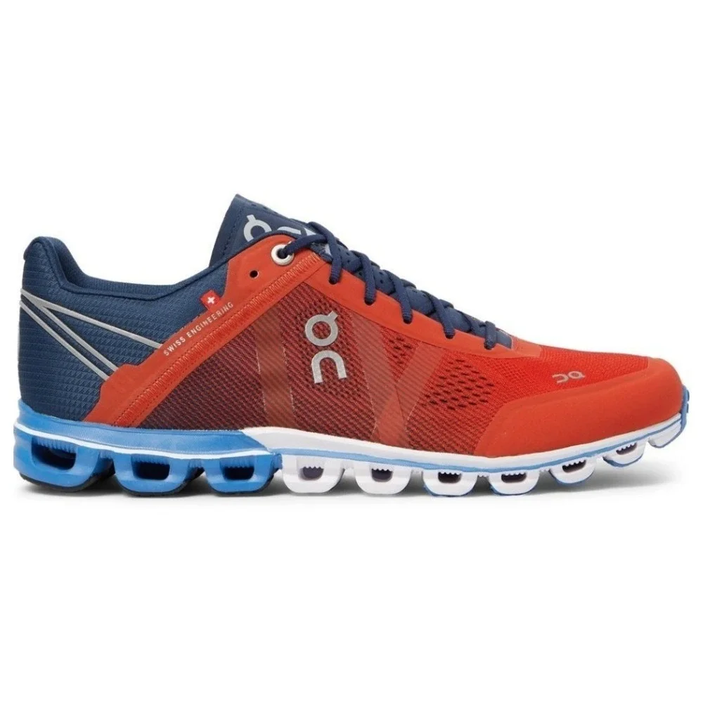 On Cloudflow Athletic Shoes‎ Womens 7.5 Red Blue Mesh Running Outdoor Gym Active